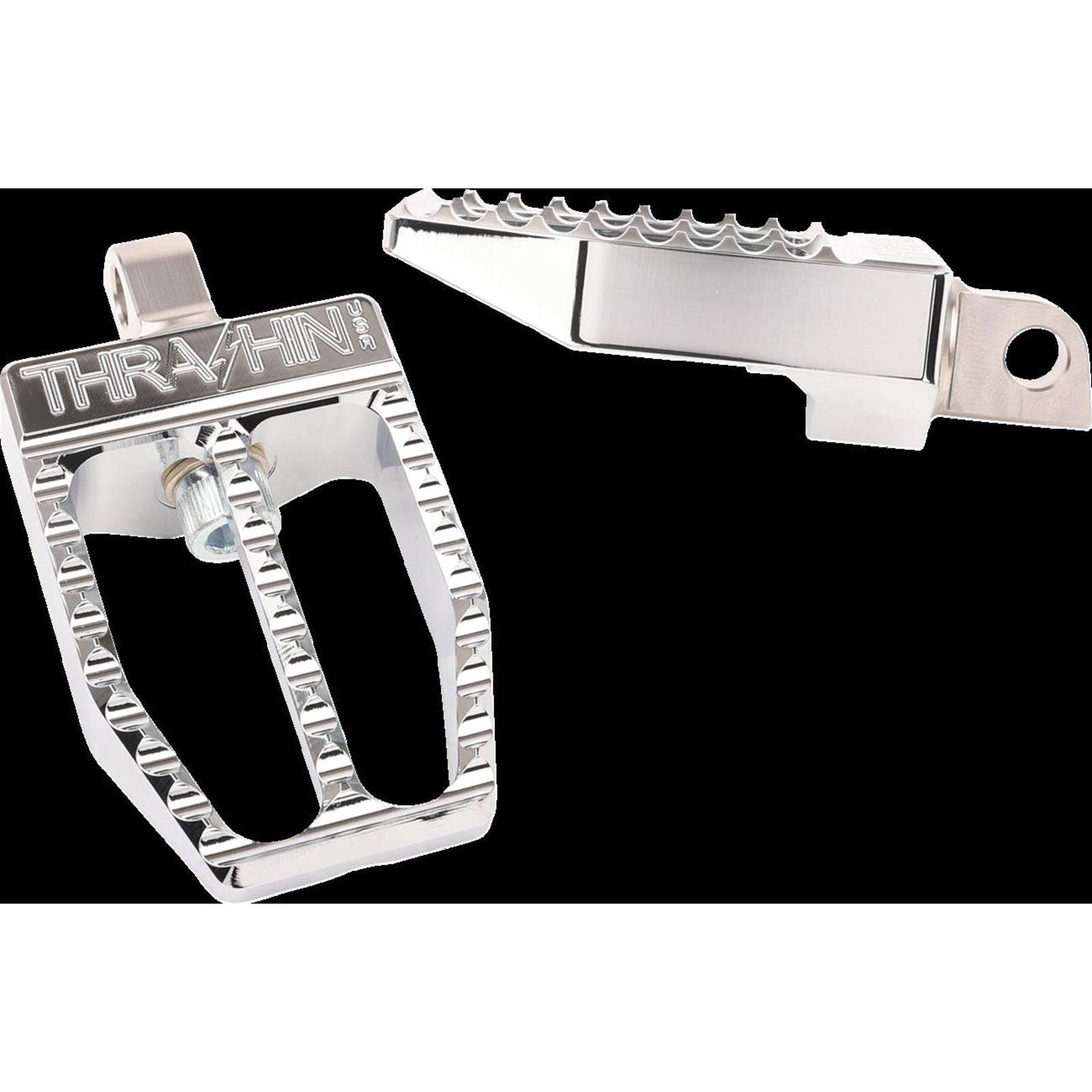 Thrashin Supply Company Militant Footpegs - Front/Rear - Chrome [MPN: TSC-2019-3-D]_1439948