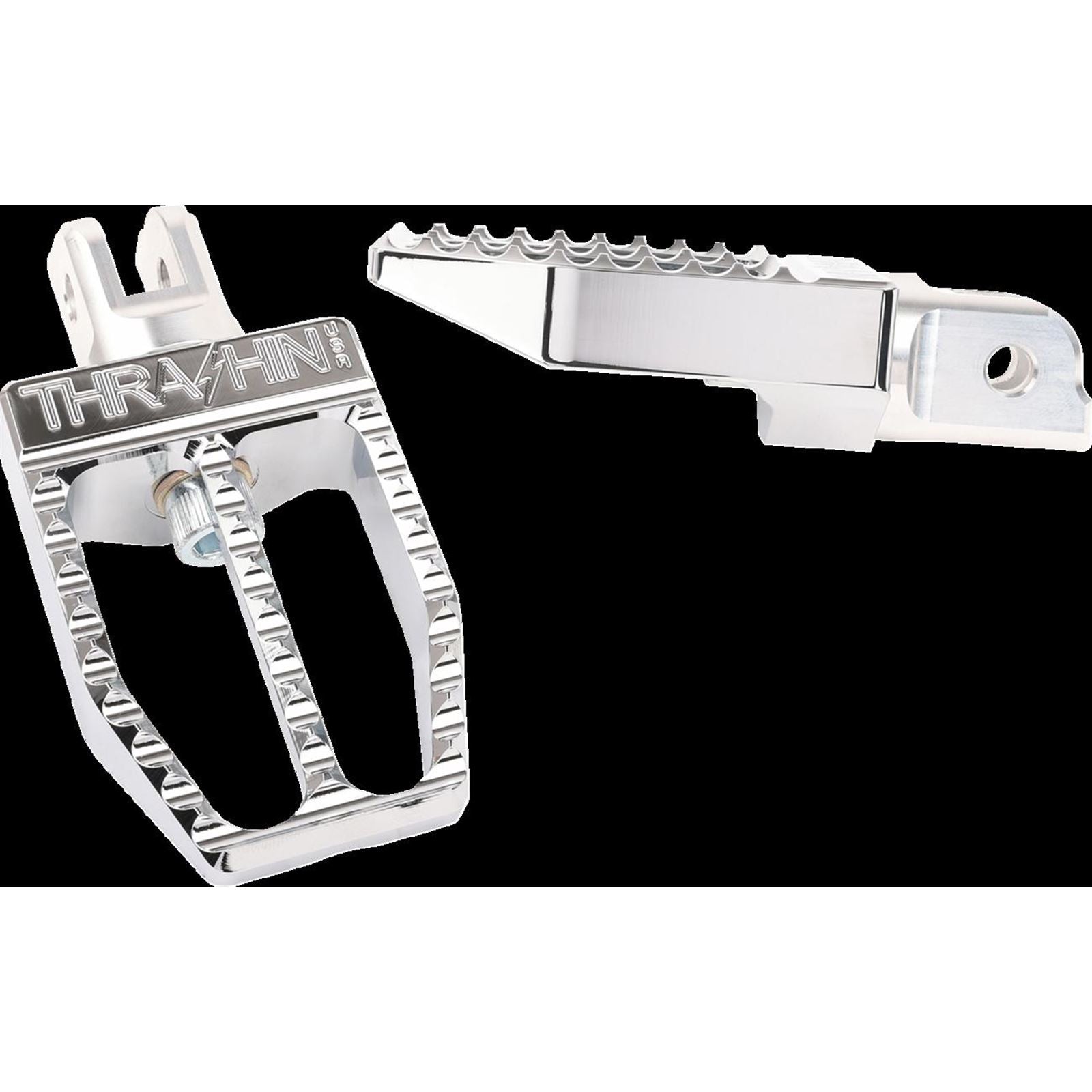 Thrashin Supply Company Militant Footpegs - Front - Chrome [MPN: TSC-2019-3-SF]_1439949
