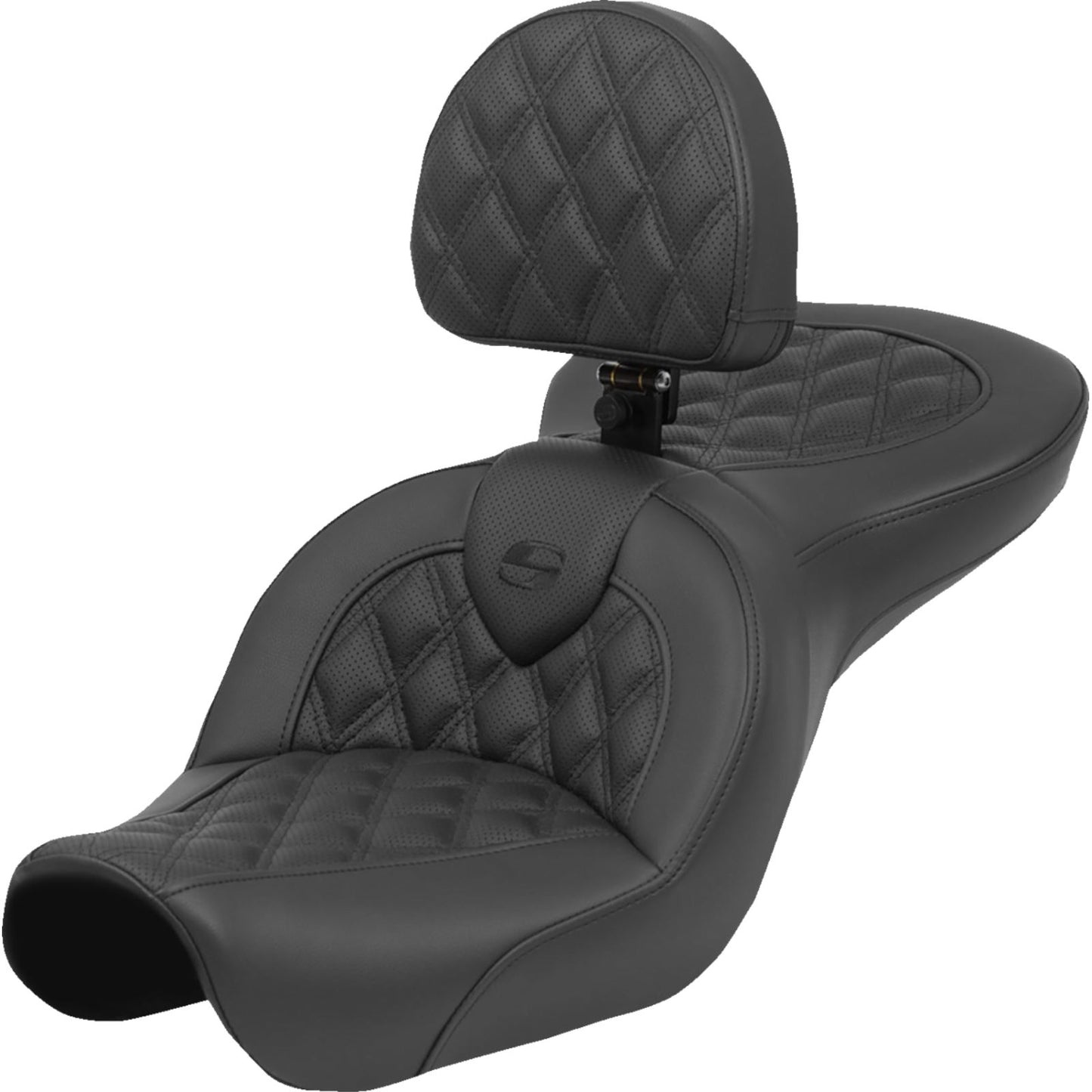 Saddlemen Roadsofa™ Seat - Lattice Stitch - with Backrest - FXD '04-'05 804-04-182BR_1421123