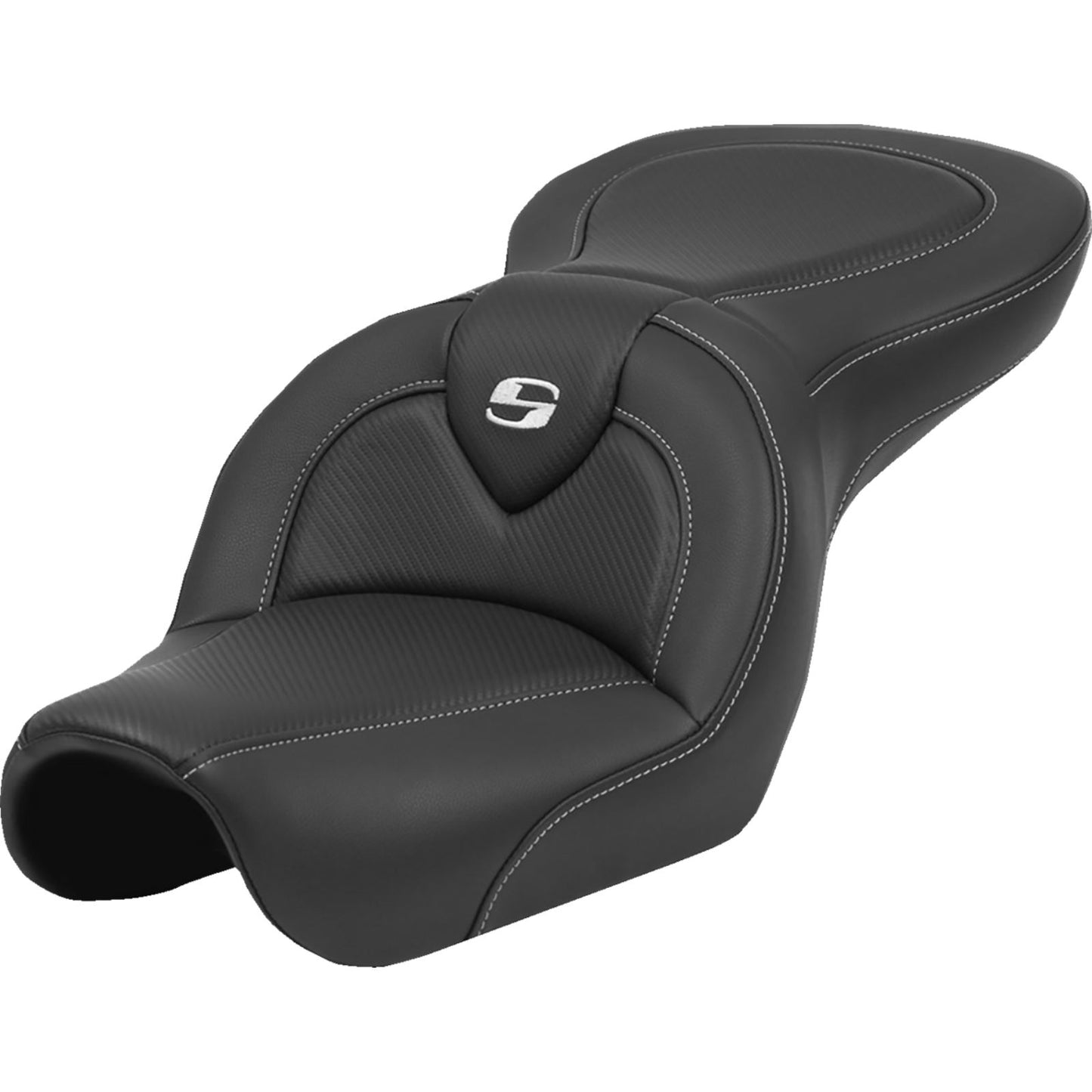 Saddlemen Roadsofa™ Seat - Carbon Fiber - Black Stitch - without Backrest 804-04-185_1421124