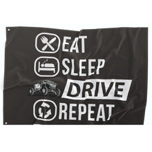 HighViz Flag Co. Eat Sleep Drive Repeat Small Driver Side 18"x12" 141SmD_1443699