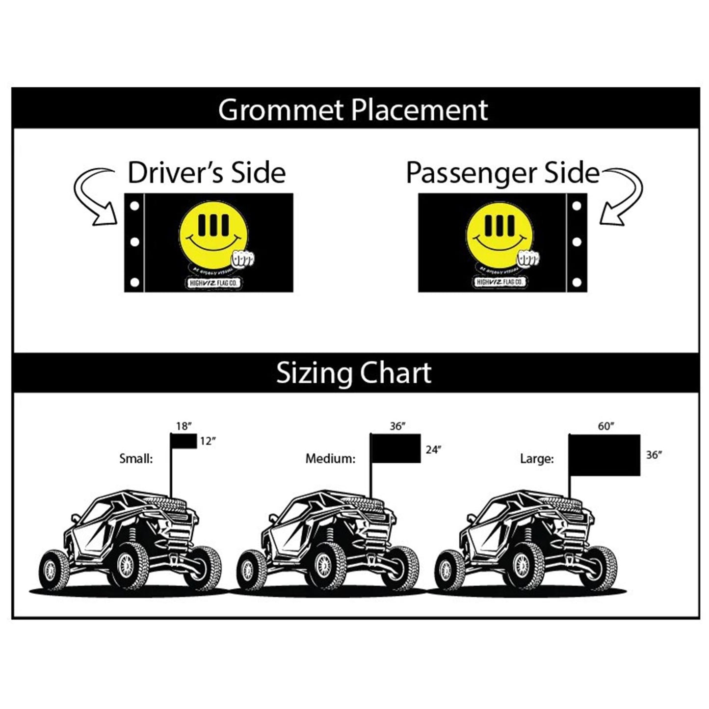 HighViz Flag Co. Alien Party Small Driver Side 18"x12" 147SmD_1431431