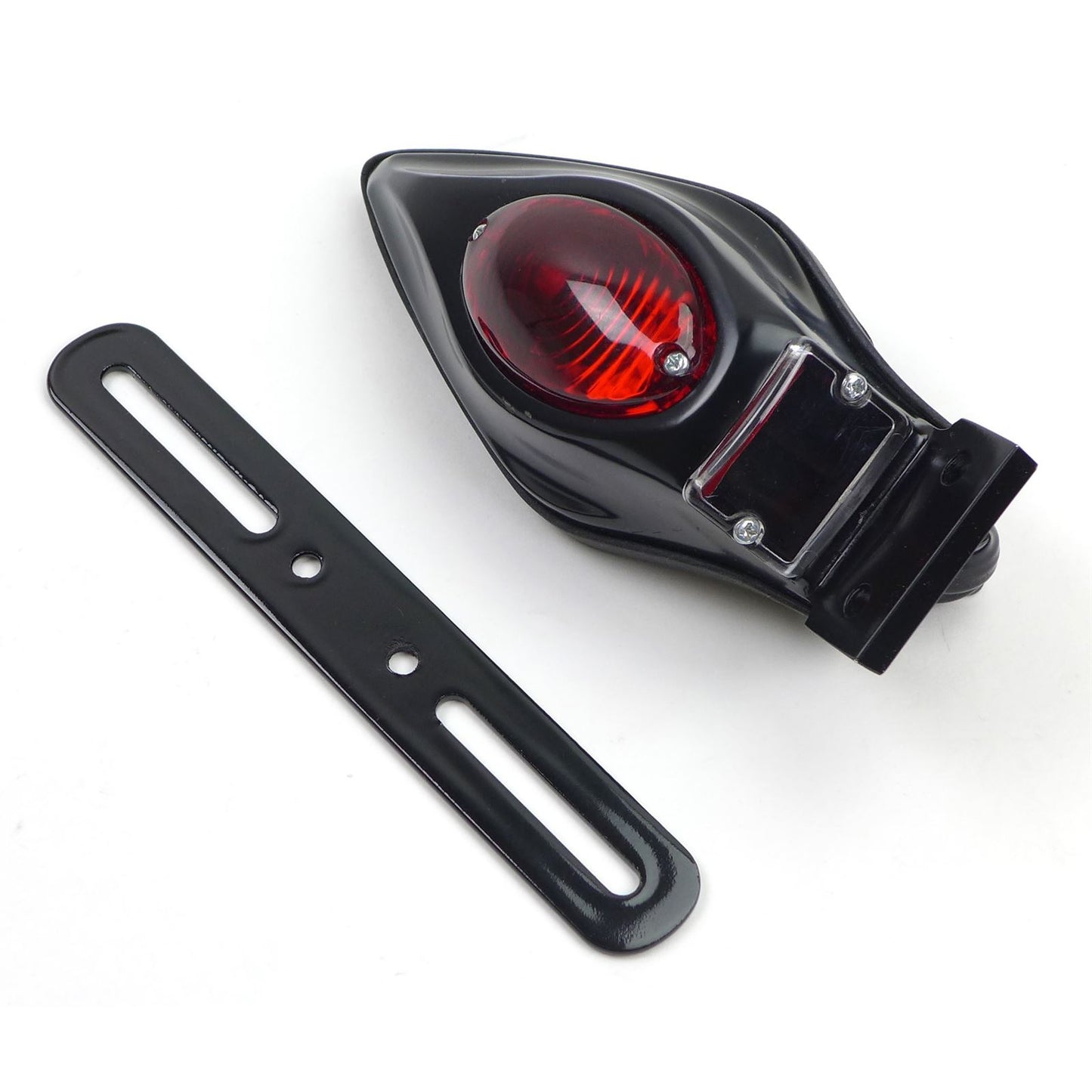 2FastMoto Motorcycle Custom - 12 Volt - Black Teardrop Tail/Brake Light OPEN BOX 62-21671_1438650