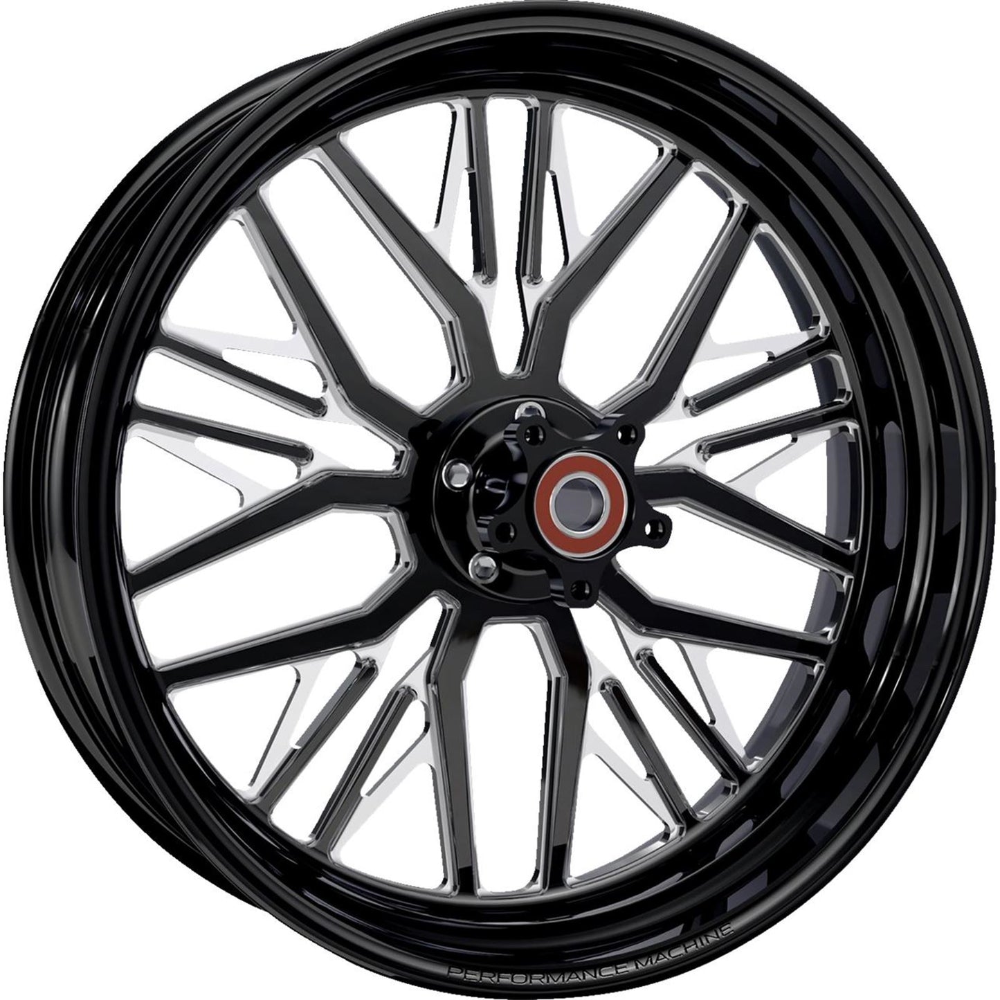 Performance Machine Wheel - Nivis - Rear - Single Disc Black/Platinum - 18x5.5 1270-7814R-NVS-BMP_1487212