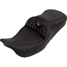 Saddlemen RoadSofa™ Seat - Honeycomb - Gold Stitch - without Backrest  A808-07B-189GOL_1487719