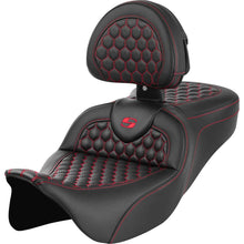Saddlemen RoadSofa™ Seat - Honeycomb - Red Stitch - with Backrest [MPN: A808-07R-189RED]_1487716