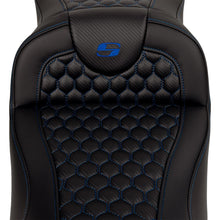 Saddlemen RoadSofa™ Seat - Honeycomb - Blue Stitch - Extended Reach A808-07B-190BLU_1485755