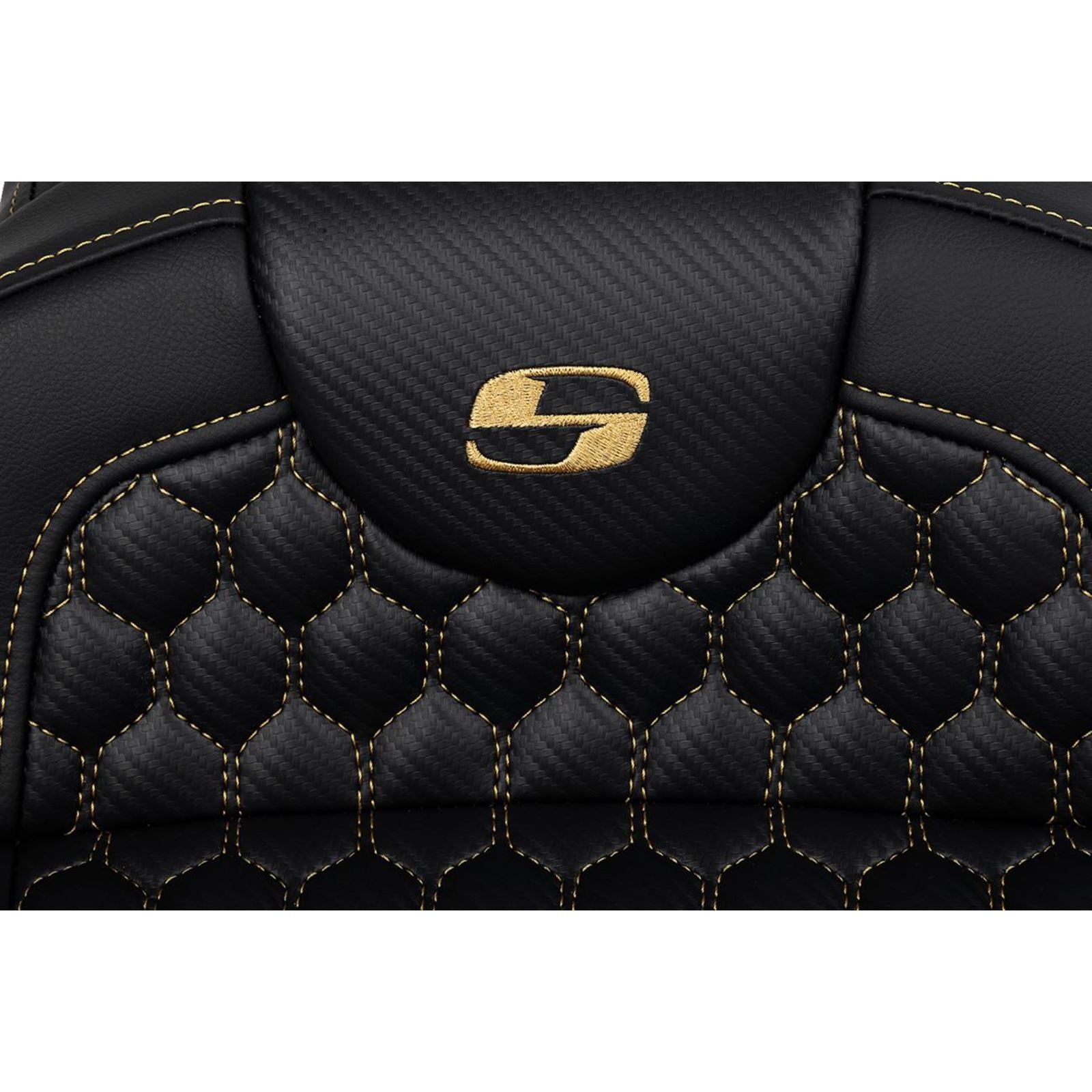 Saddlemen RoadSofa™ Seat - Honeycomb - Gold Stitch - Extended Reach A808-07B-190GOL_1485799