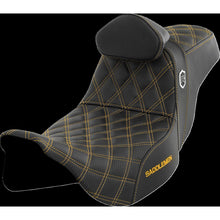 Saddlemen Pro Series SDC Performance Seat - with Backrest - Gold Stitch  SC80807GOLRT_1443857