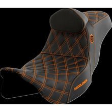 Saddlemen Pro Series SDC Performance Seat - with Backrest - Orange Stitch SC80807ORART_1443856
