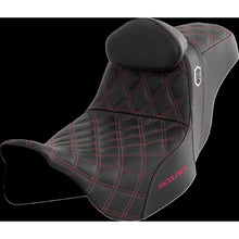Saddlemen Pro Series SDC Performance Seat - with Backrest - Wine Berry Stitch SC80807WINRT_1443852