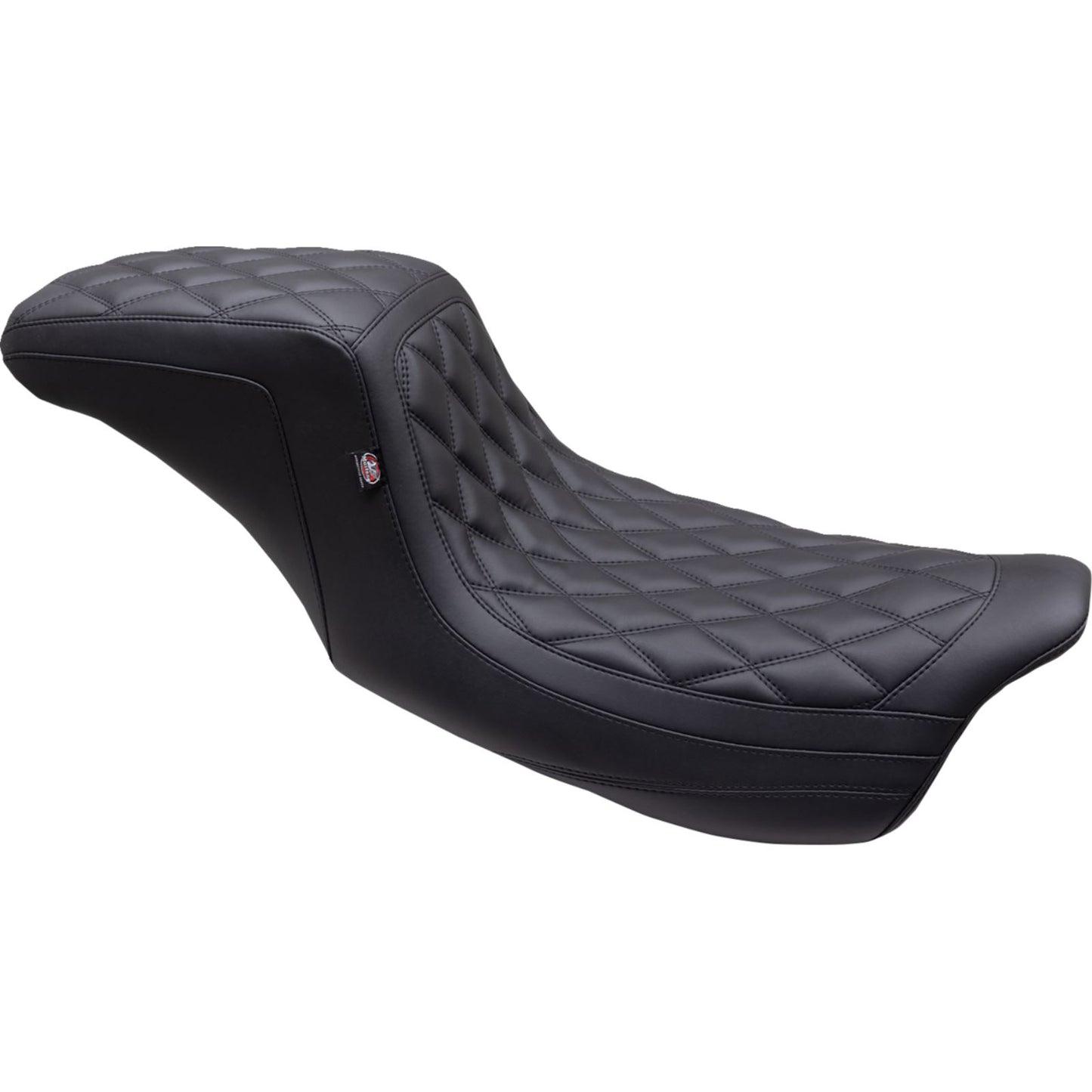 Mustang Motorcycle Products One Piece 2-Up Seat - Black Stitch OPEN BOX [MPN: 75299]_2089441