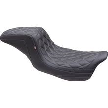 Mustang Motorcycle Products One Piece 2-Up Squareback Seat - Gun Metal Stitch - FL '08-'23 75299GM_1438122