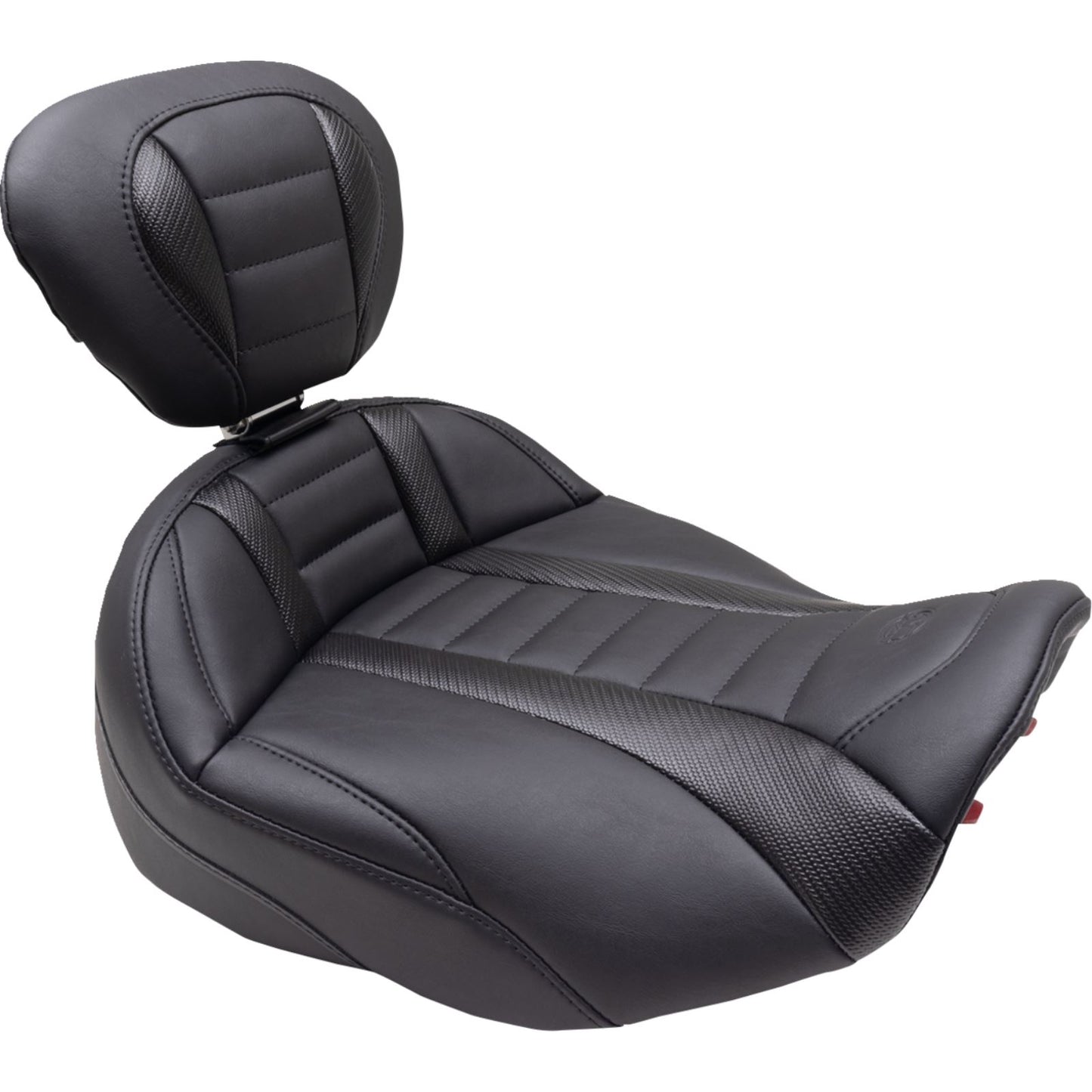 Mustang Motorcycle Products Deluxe Touring Solo Seat - Black Stitch for H-D FLT/FLH '23-'24 89401_1438124