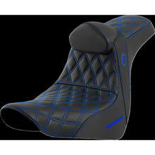 Saddlemen Pro Series SDC Performance Seat - with Backrest - Blue Stitch SC81829BLURT_1442559