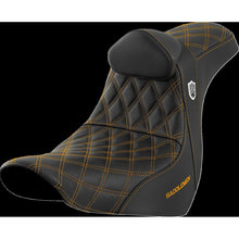 Saddlemen Pro Series SDC Performance Seat - with Backrest - Gold Stitch SC81829GOLRT_1442560