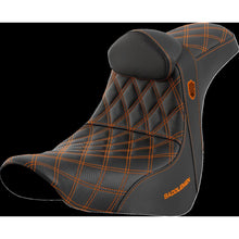 Saddlemen Pro Series SDC Performance Seat - with Backrest - Orange Stitch SC81829ORART_1442562