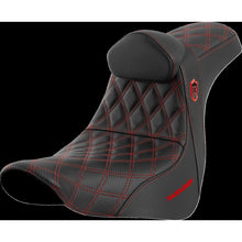 Saddlemen Pro Series SDC Performance Seat - with Backrest - Red Stitch SC81829REDRT_1443864