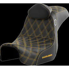 Saddlemen Pro Series SDC Performance Seat - with Backrest - Gold Stitch SC80604GOLRT_1452689