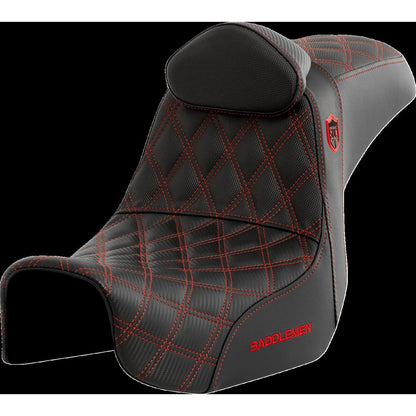 Saddlemen Pro Series SDC Performance Seat - with Backrest - Red Stitch SC80604REDRT_1452690