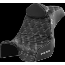 Saddlemen Pro Series SDC Performance Seat - with Backrest - White Stitch SC80604WHIRT_1452691