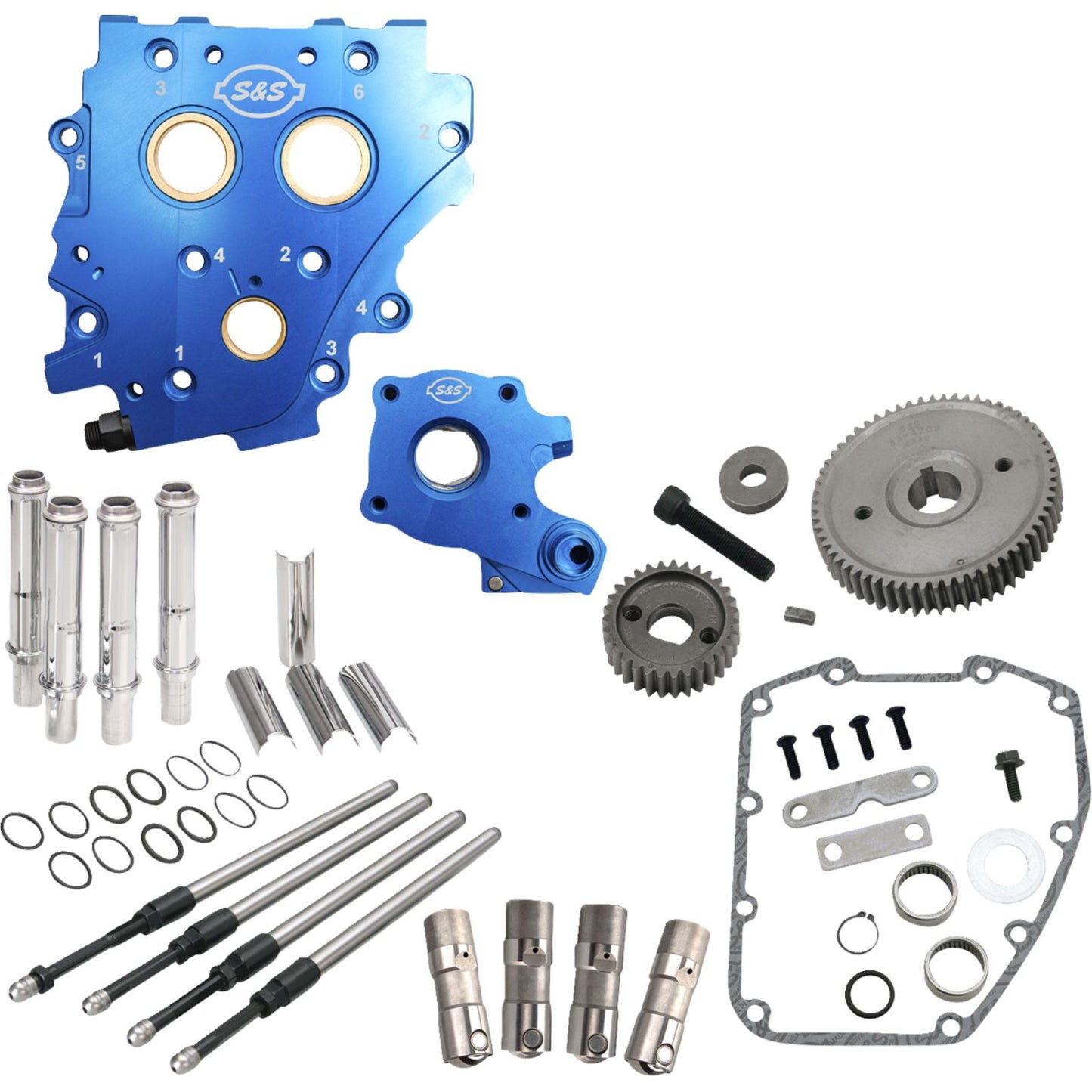 S&S Cycle Cam Chest Kit Gear Drive-Water Cooled-Chrome Pushrods for Twin Cam [MPN: 310-1269]_1438138