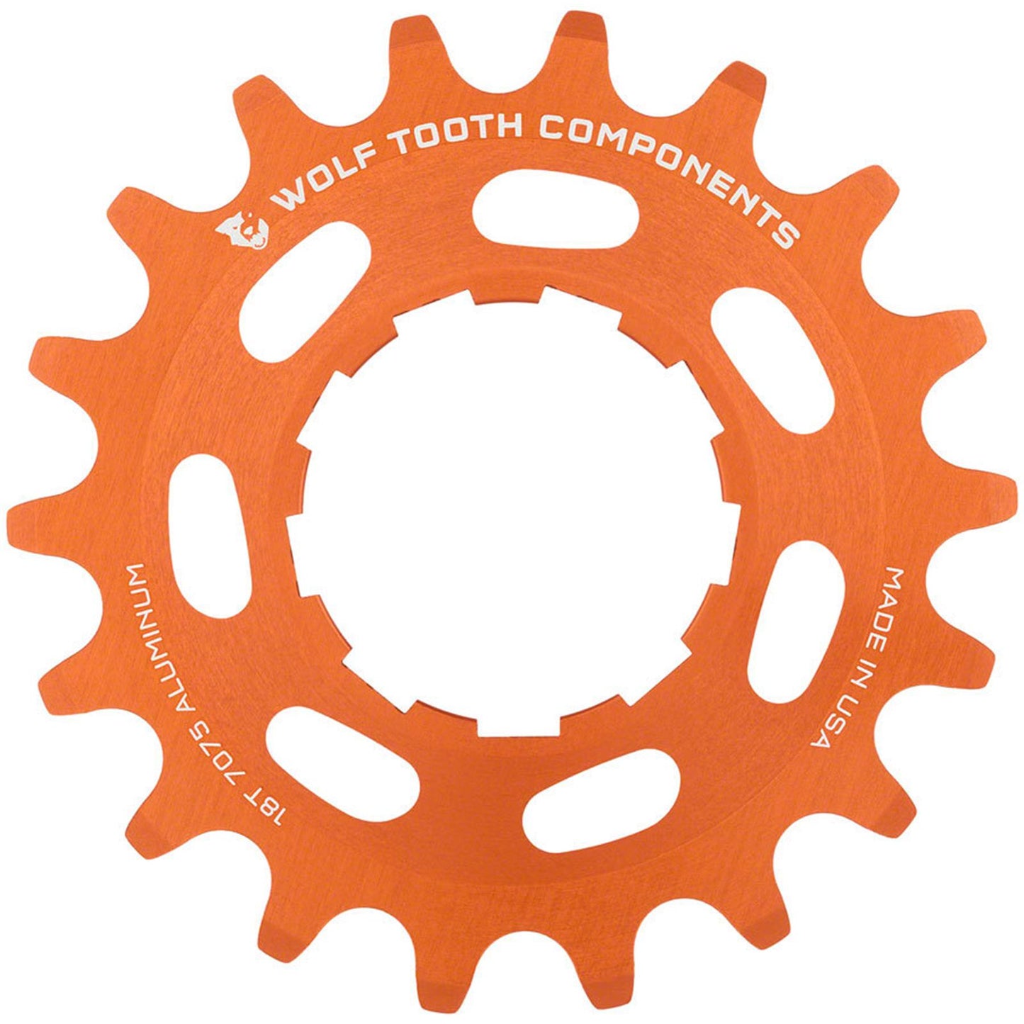Wolf Tooth Single Speed Al Cog 18t - Orange OPEN BOX [MPN: AL-SS-ORG-COG18]_2576821