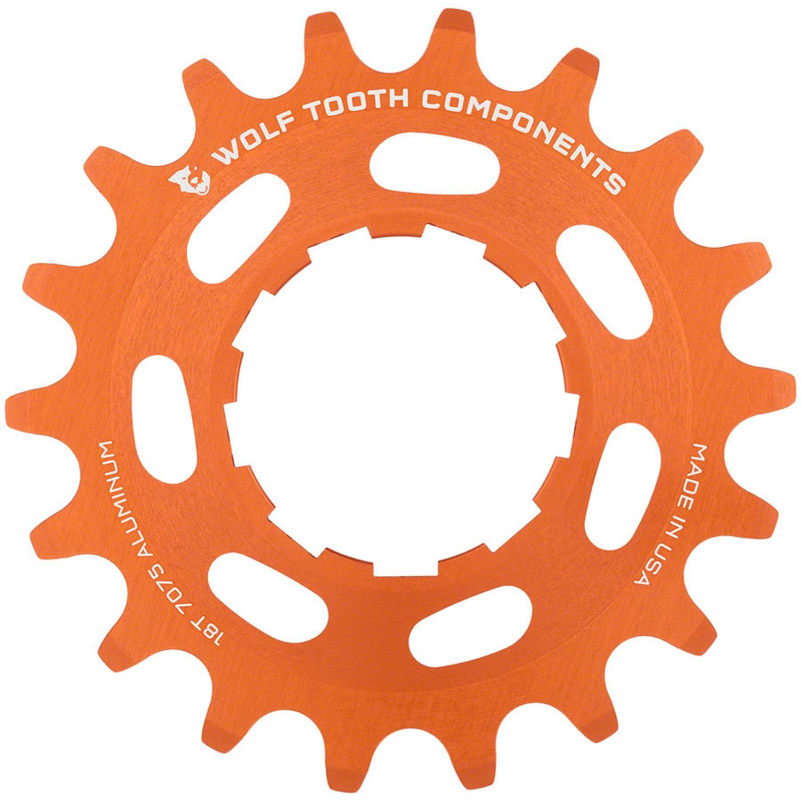 Wolf Tooth Single Speed Al Cog 18t - Orange OPEN BOX [MPN: AL-SS-ORG-COG18]_2576821