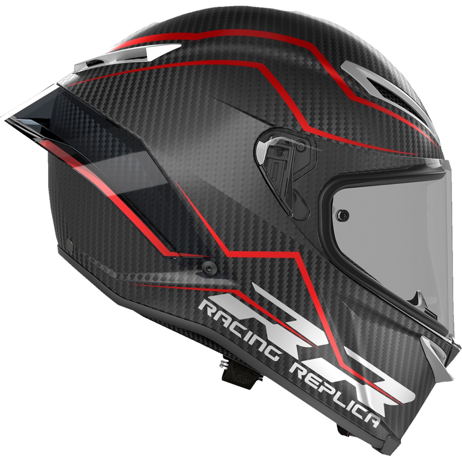 AGV Helmets Pista GP RR Helmet - Intrepido - Matte Carbon/Black/Red_1439100