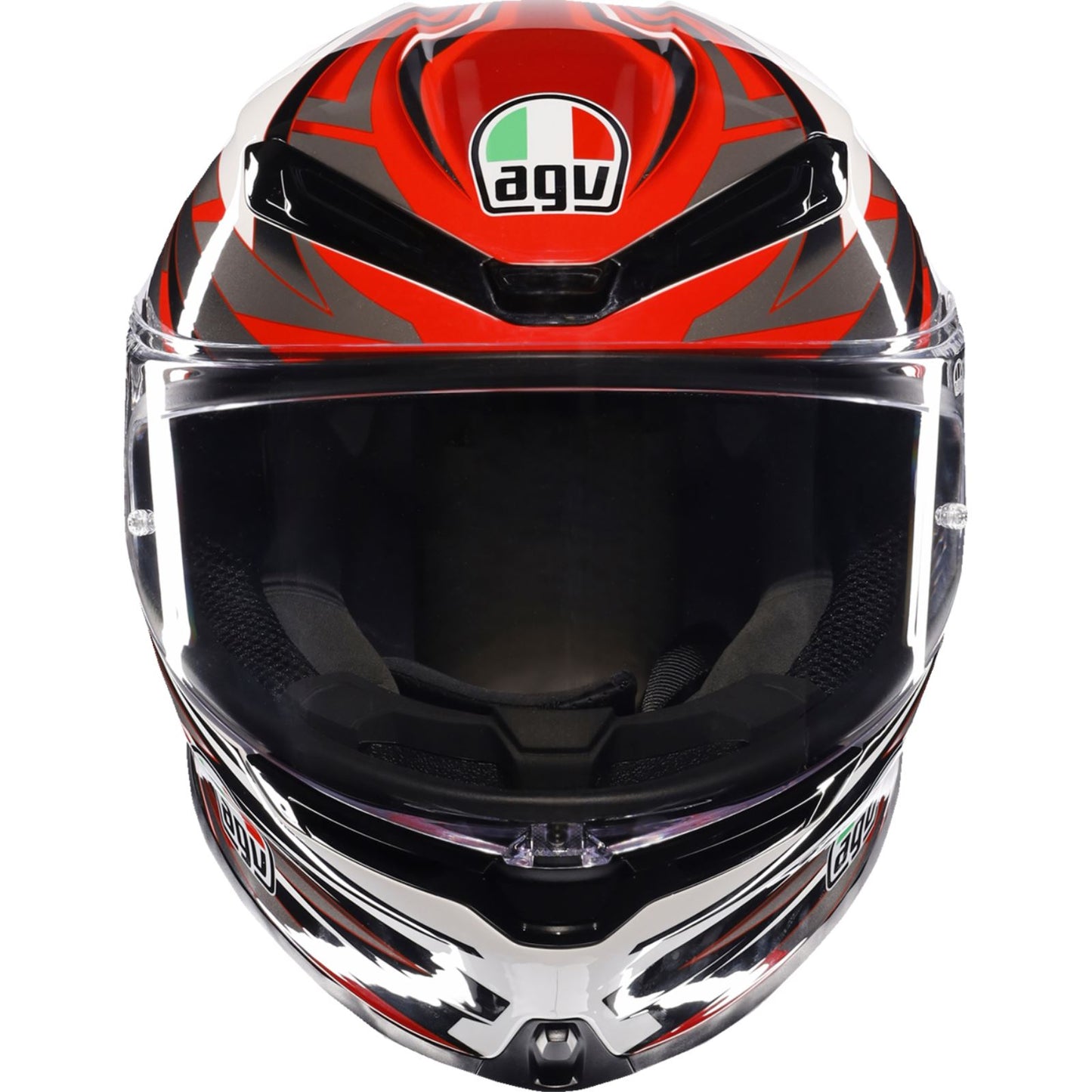 AGV Helmets K6 S Helmet - Reeval - White/Red/Gray_1439186