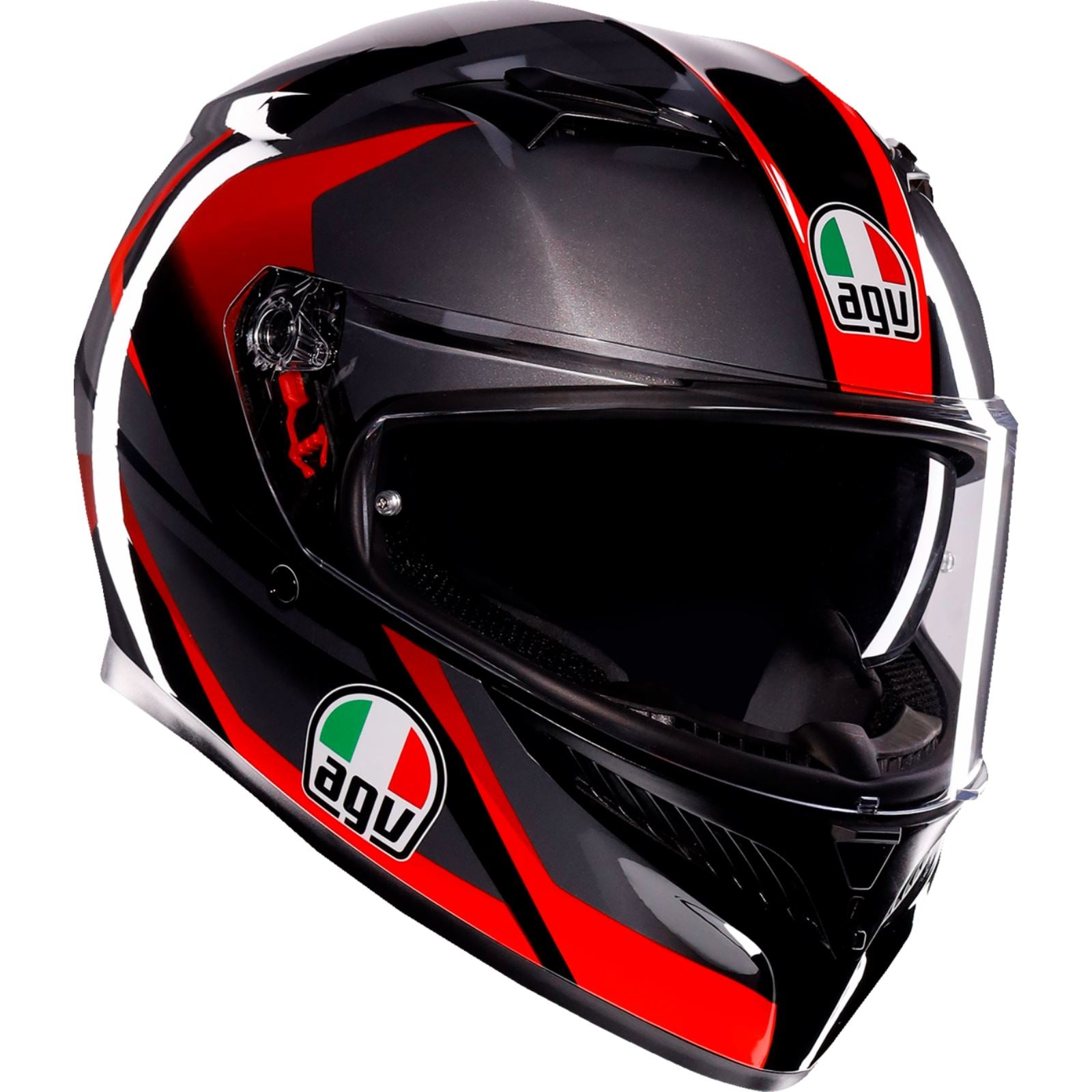 K3 Helmet - Striga - Black/Gray/Red - Small_1439155