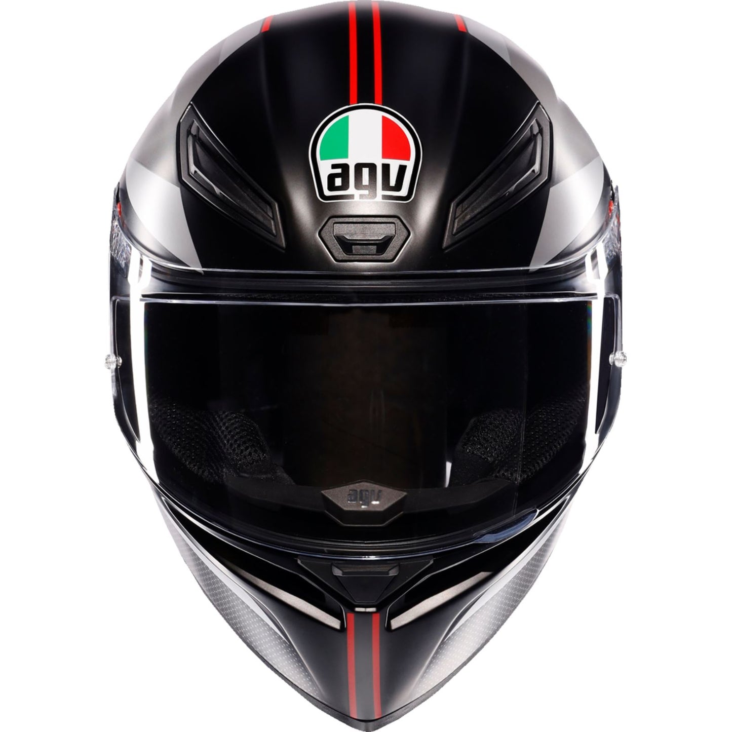 K1 S Helmet - Lap - Matte Black/Gray/Red - Small_1439234