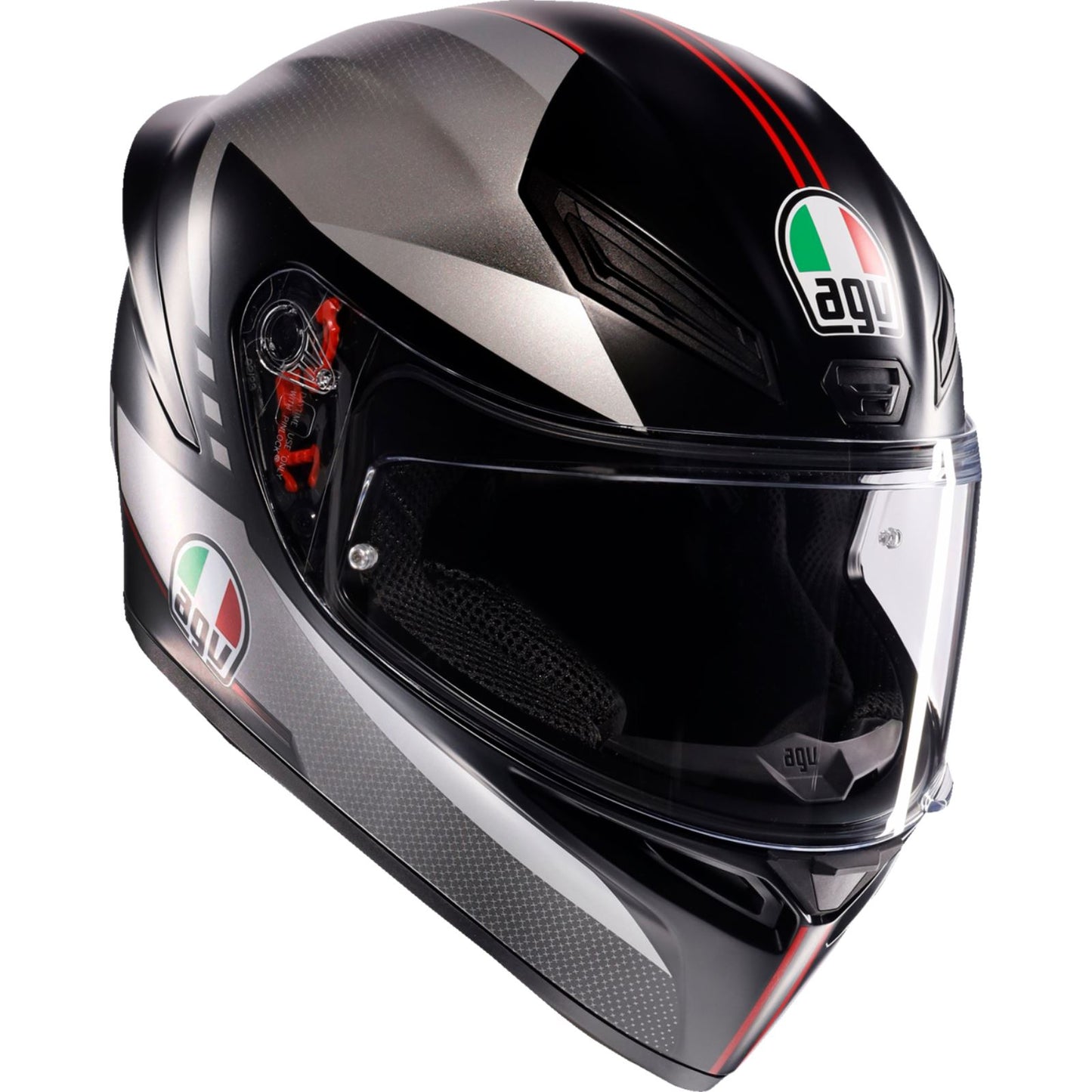 K1 S Helmet - Lap - Matte Black/Gray/Red - Medium_1439239