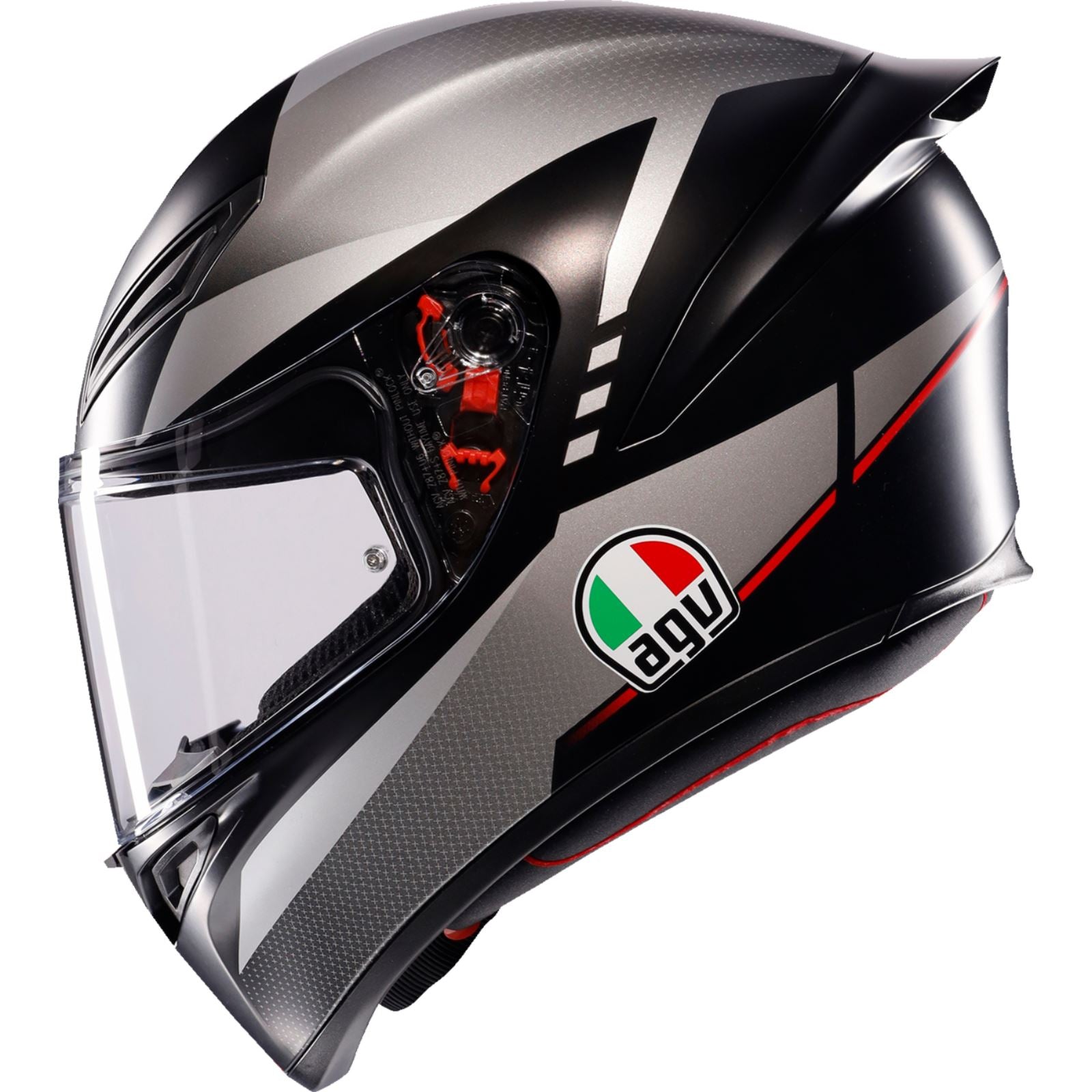 AGV Helmets K1 S Helmet - Lap - Matte Black/Gray/Red_1439222