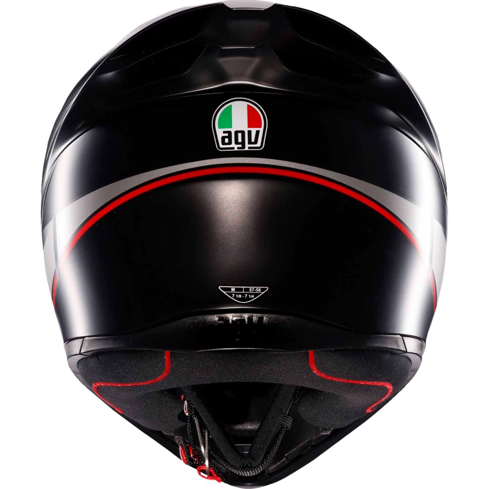 AGV Helmets K1 S Helmet - Lap - Matte Black/Gray/Red_1439220