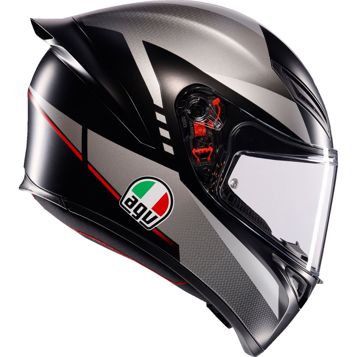 AGV Helmets K1 S Helmet - Lap - Matte Black/Gray/Red_1439199