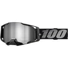 100% Armega Goggles - Black - Silver Mirror OPEN BOX [MPN: 50005-00030]_2093760