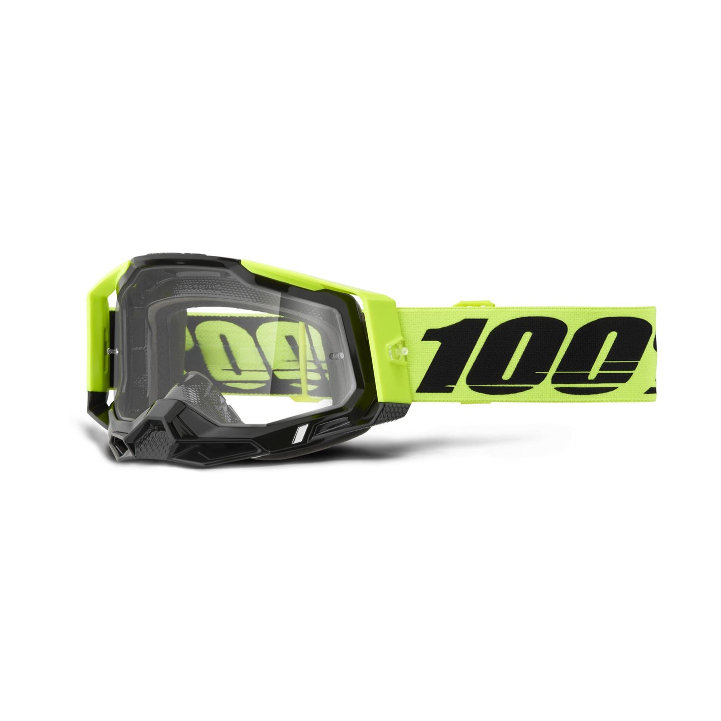 100% Racecraft 2 Goggles - Neon Yellow - Clear Lens 50009-00037_1508758