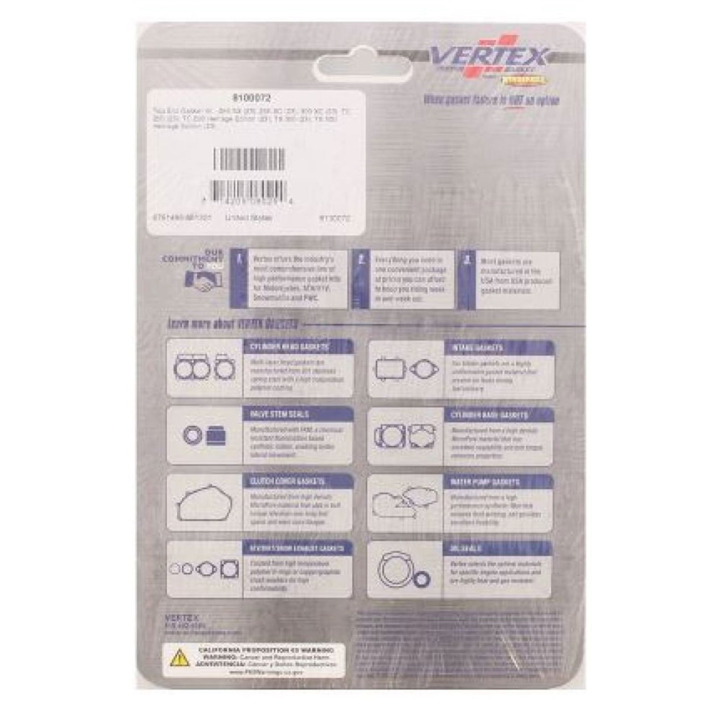 Vertex Top End Gasket Kit [MPN: 8100072]_1863817