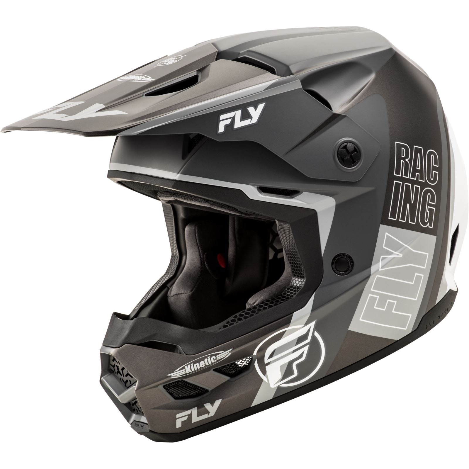 Kinetic Rally Helmet - Matte Grey/Black/White - XL_1441446