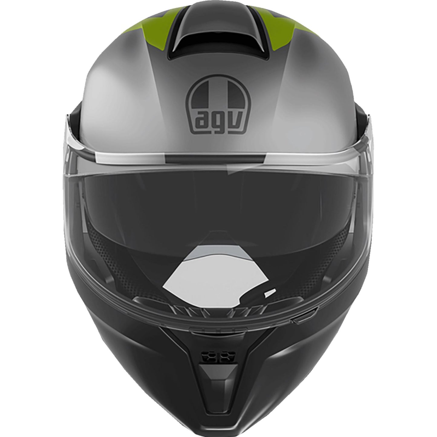 AGV Helmets Streetmodular Helmet - Resia -Matte Gray/Black/Yellow Fluo Medium 2118296002007M_1441552