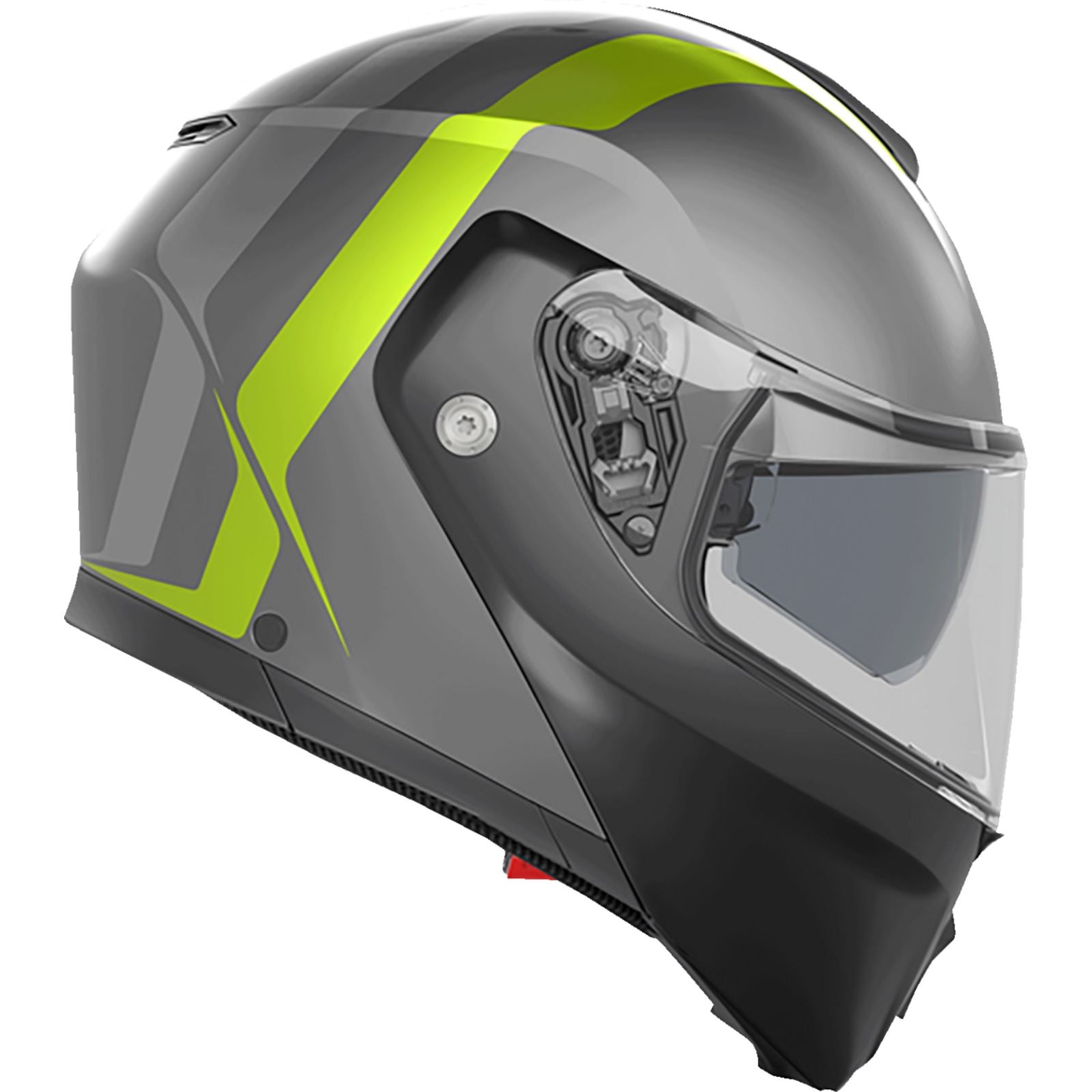 AGV Helmets Streetmodular Helmet - Resia -Matte Gray/Black/Yellow Fluo Medium 2118296002007M_1441554