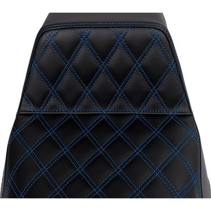 Saddlemen Step-Up Seat - Front Lattice Stitch - Blue Stitch  A808-07B-172BLU_1485792