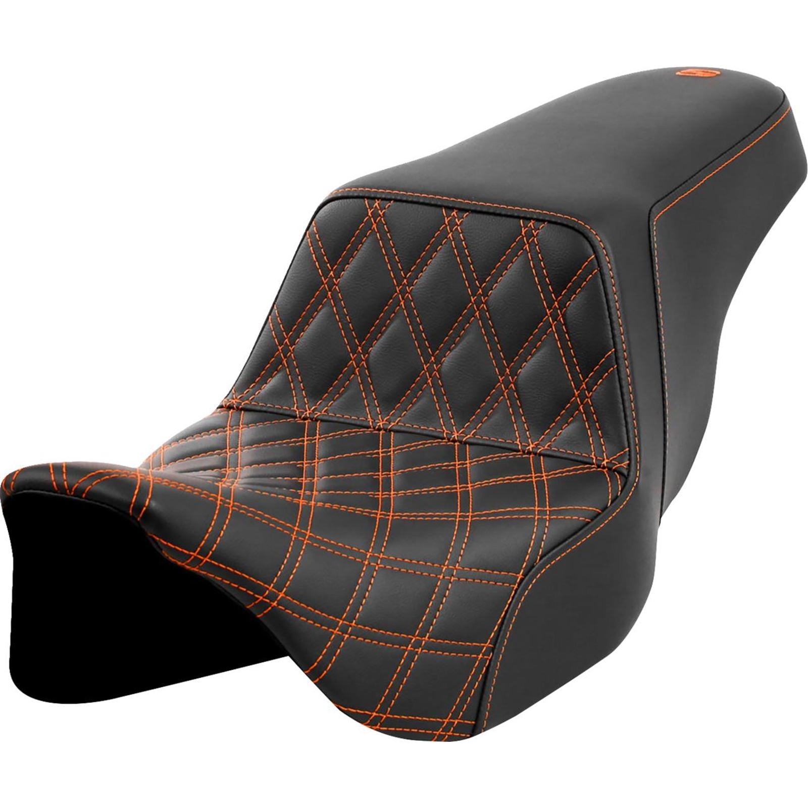 Saddlemen Step-Up Seat - Front Lattice Stitch - Orange Stitch A808-07B-172ORA_1485785