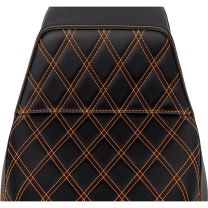 Saddlemen Step-Up Seat - Front Lattice Stitch - Orange Stitch A808-07B-172ORA_1485783