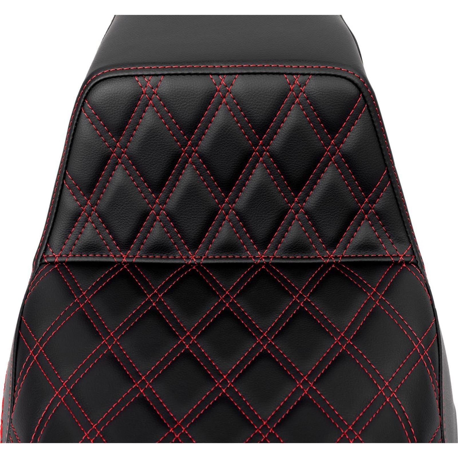 Saddlemen Step-Up Seat - Front Lattice Stitch - Red Stitch A808-07B-172RED_1485780