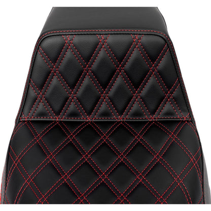 Saddlemen Step-Up Seat - Front Lattice Stitch - Red Stitch A808-07B-172RED_1485780