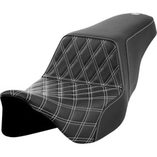 Saddlemen Step-Up Seat - Front Lattice Stitch - White Stitch A808-07B-172WHI_1485779