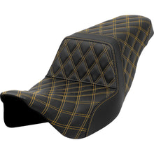 Saddlemen Step-Up Seat - Lattice Stitch - Gold Stitch - FLH/FLT '08-'23 A808-07B-175GOL_1441590