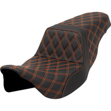 Saddlemen Step-Up Seat - Lattice Stitch - Orange Stitch - FLH/FLT '08-'23 A808-07B-175ORA_1441592